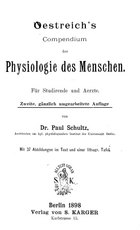 Cover of Physiologie des Menschen